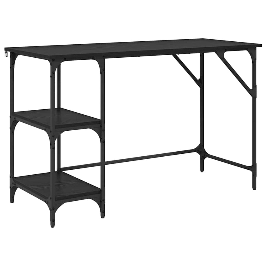 Bureau Zwart Eiken 120 x 50 x 75 cm Bewerkt hout