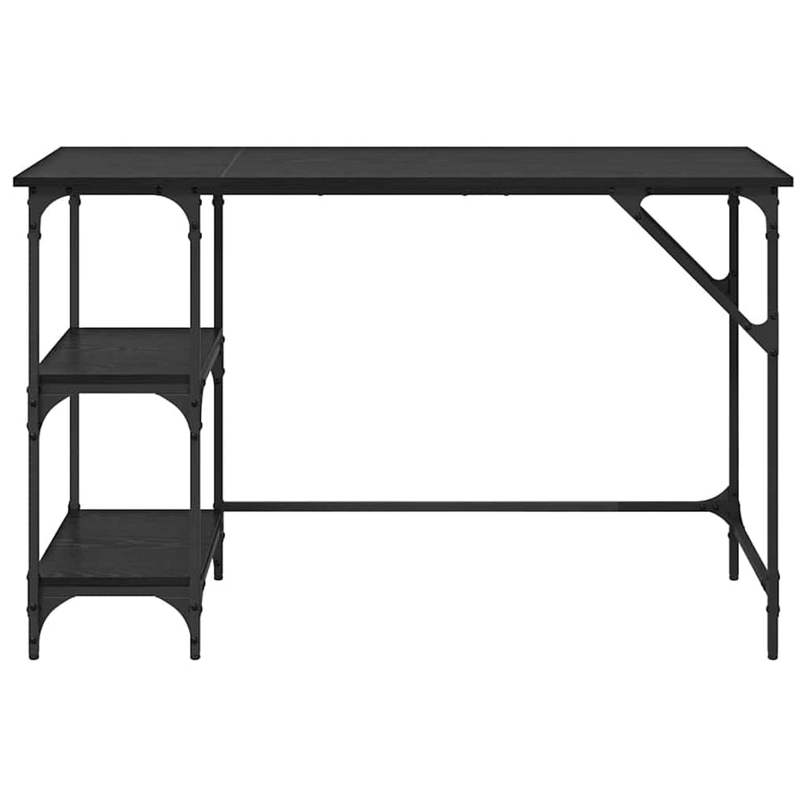 Bureau Zwart Eiken 120 x 50 x 75 cm Bewerkt hout