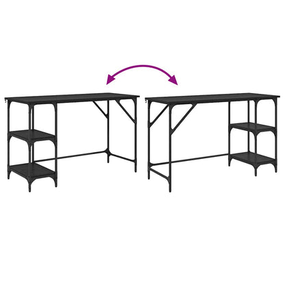 Bureau Zwart Eiken 120 x 50 x 75 cm Bewerkt hout