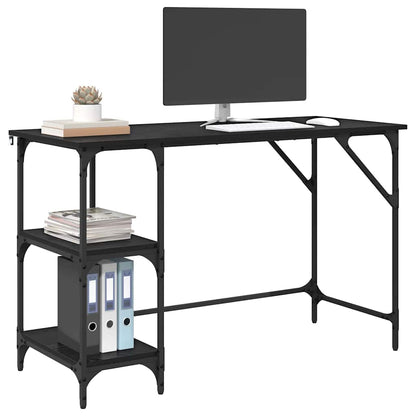 Bureau Zwart Eiken 120 x 50 x 75 cm Bewerkt hout