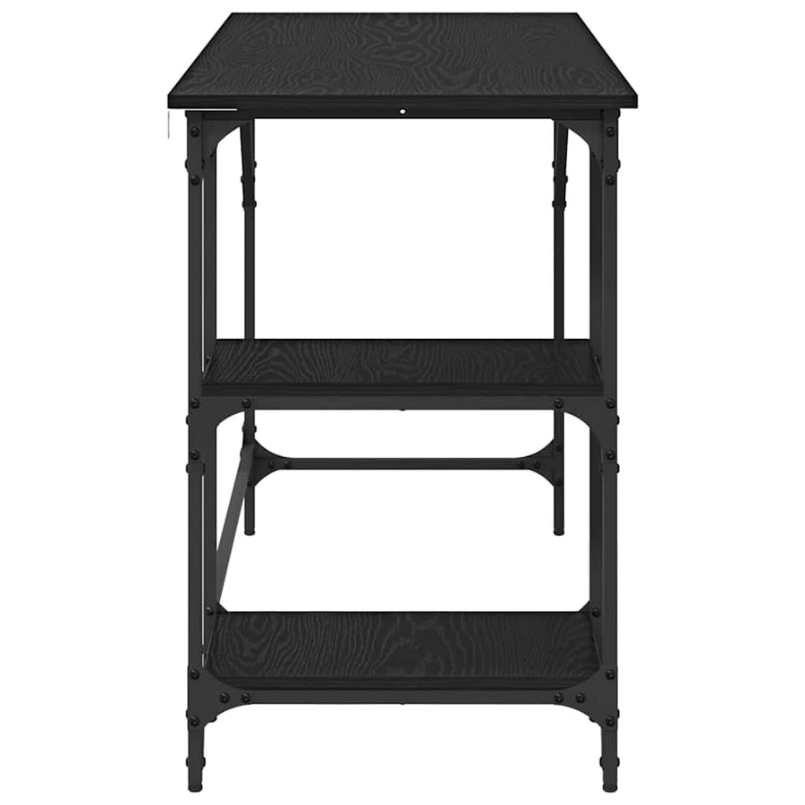 Bureau Zwart Eiken 120 x 50 x 75 cm Bewerkt hout
