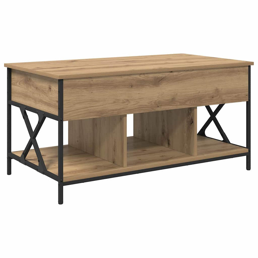 Salontafel artisanaal eikenkleurig 100 x 55 x 50 cm