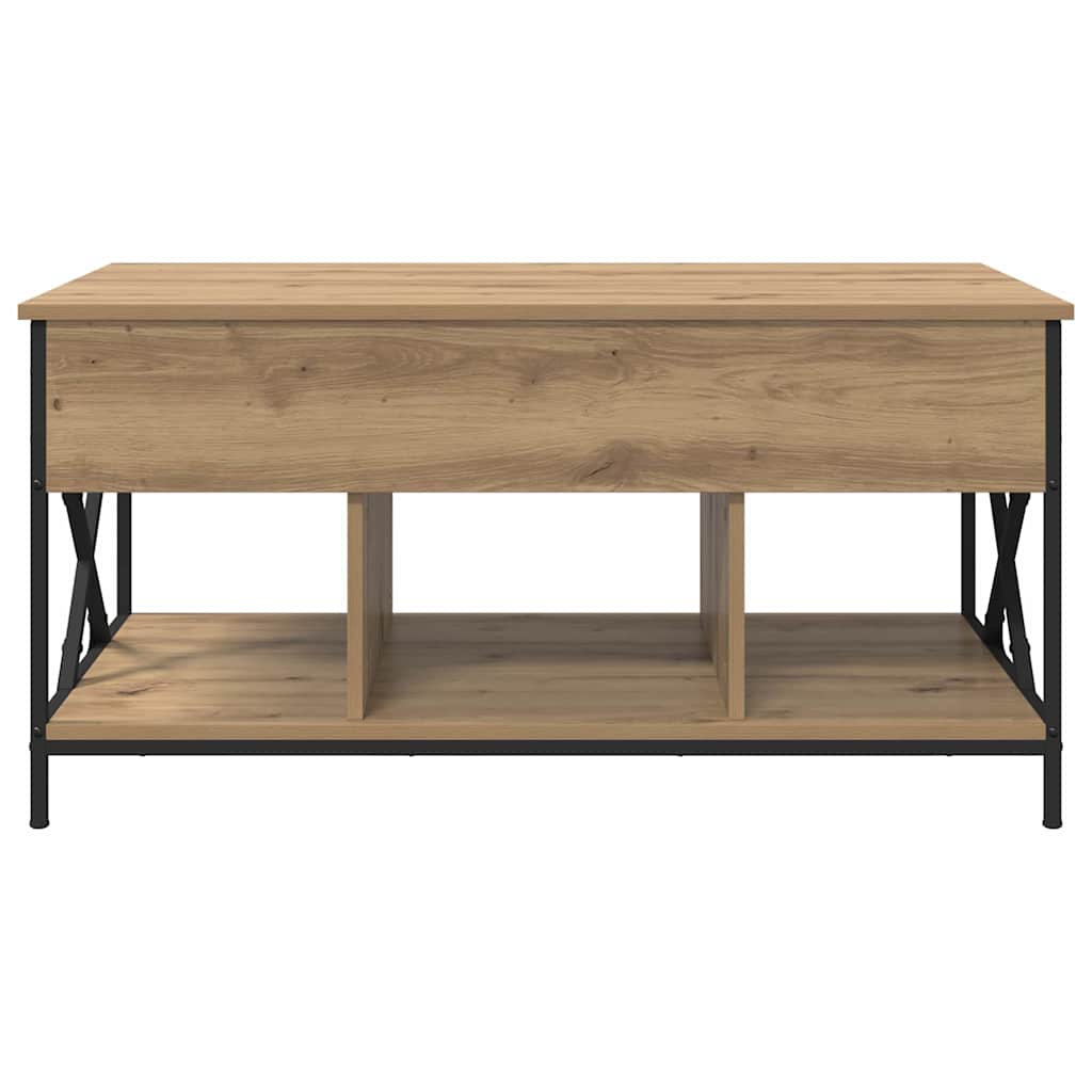 Salontafel artisanaal eikenkleurig 100 x 55 x 50 cm
