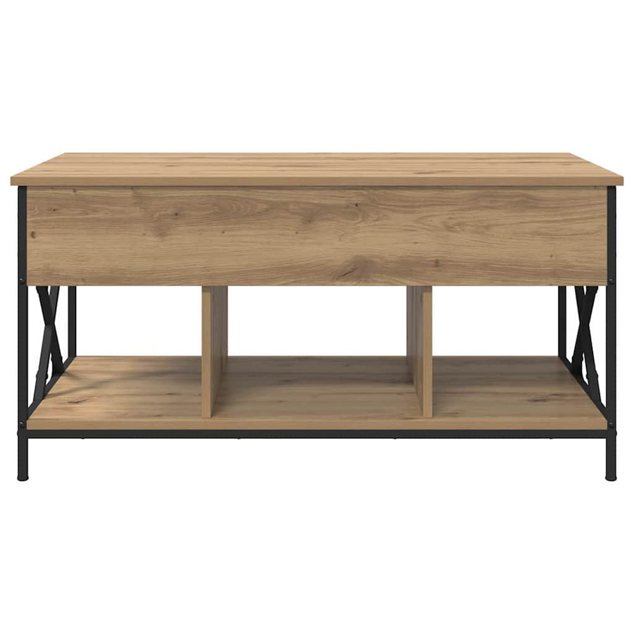 Salontafel artisanaal eikenkleurig 100 x 55 x 50 cm