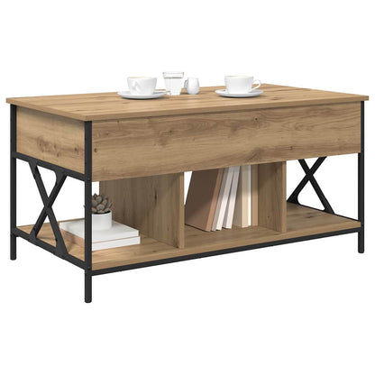 Salontafel artisanaal eikenkleurig 100 x 55 x 50 cm