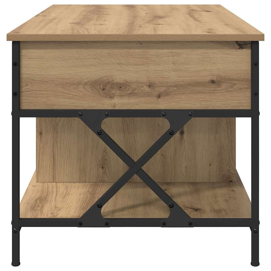 Salontafel artisanaal eikenkleurig 100 x 55 x 50 cm