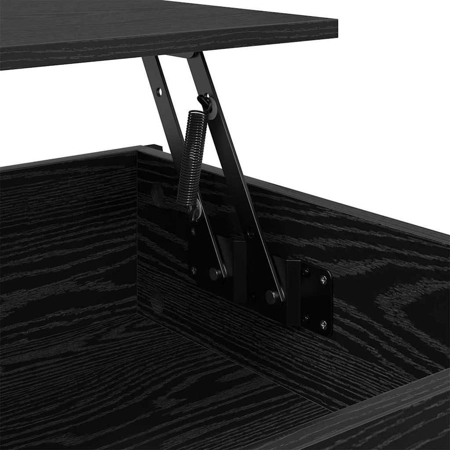 Salontafel Zwart eiken 100 x 55 x 50 cm Bewerkt hout