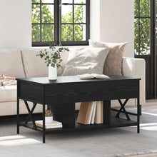 Salontafel Zwart eiken 100 x 55 x 50 cm Bewerkt hout