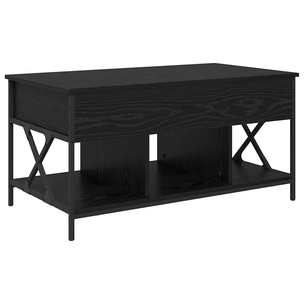 Salontafel Zwart eiken 100 x 55 x 50 cm Bewerkt hout