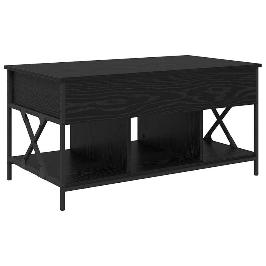 Salontafel Zwart eiken 100 x 55 x 50 cm Bewerkt hout