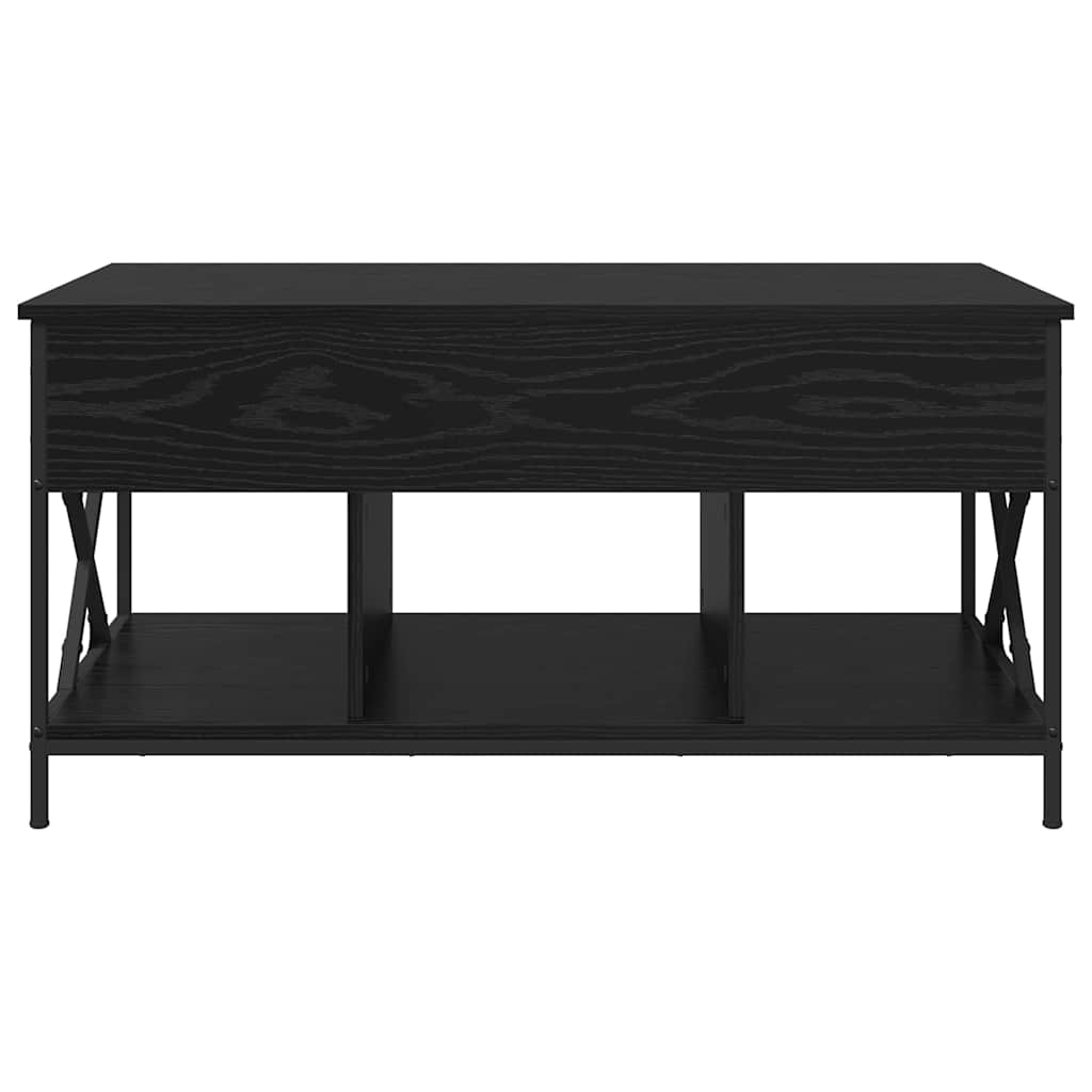 Salontafel Zwart eiken 100 x 55 x 50 cm Bewerkt hout
