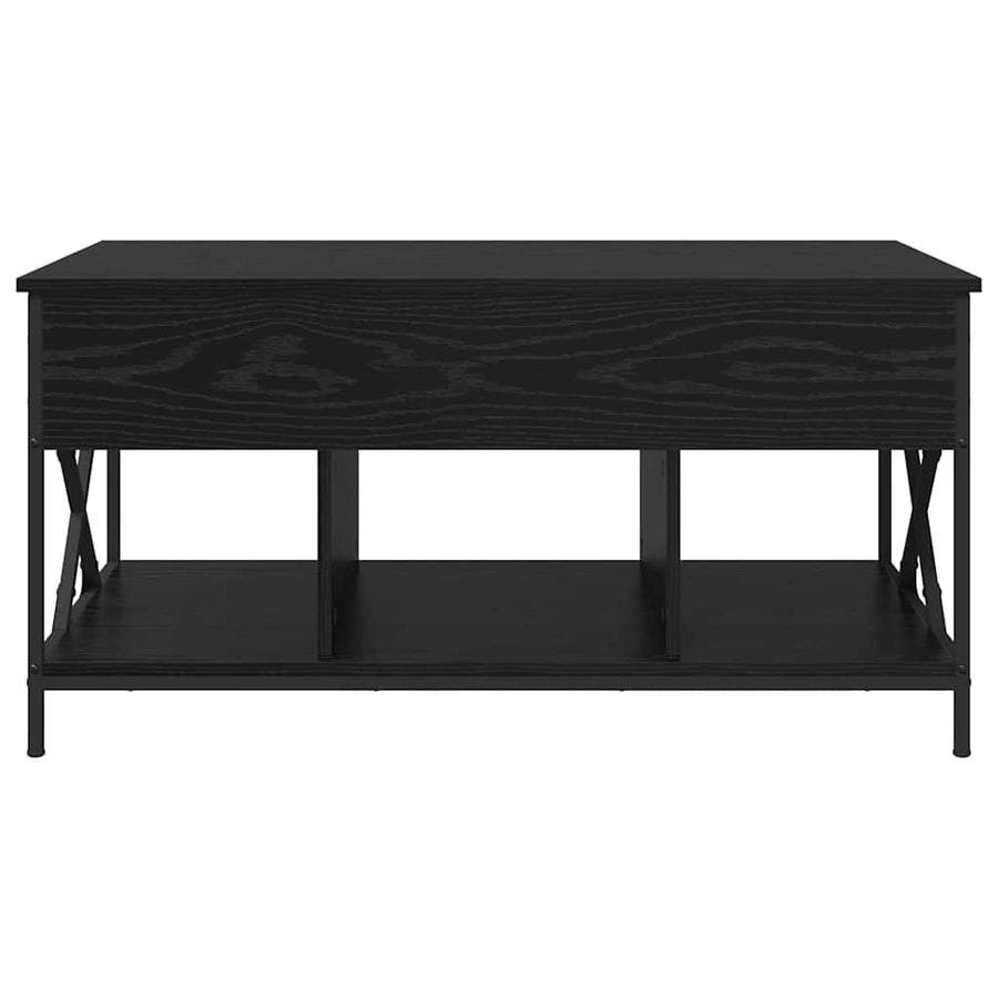 Salontafel Zwart eiken 100 x 55 x 50 cm Bewerkt hout