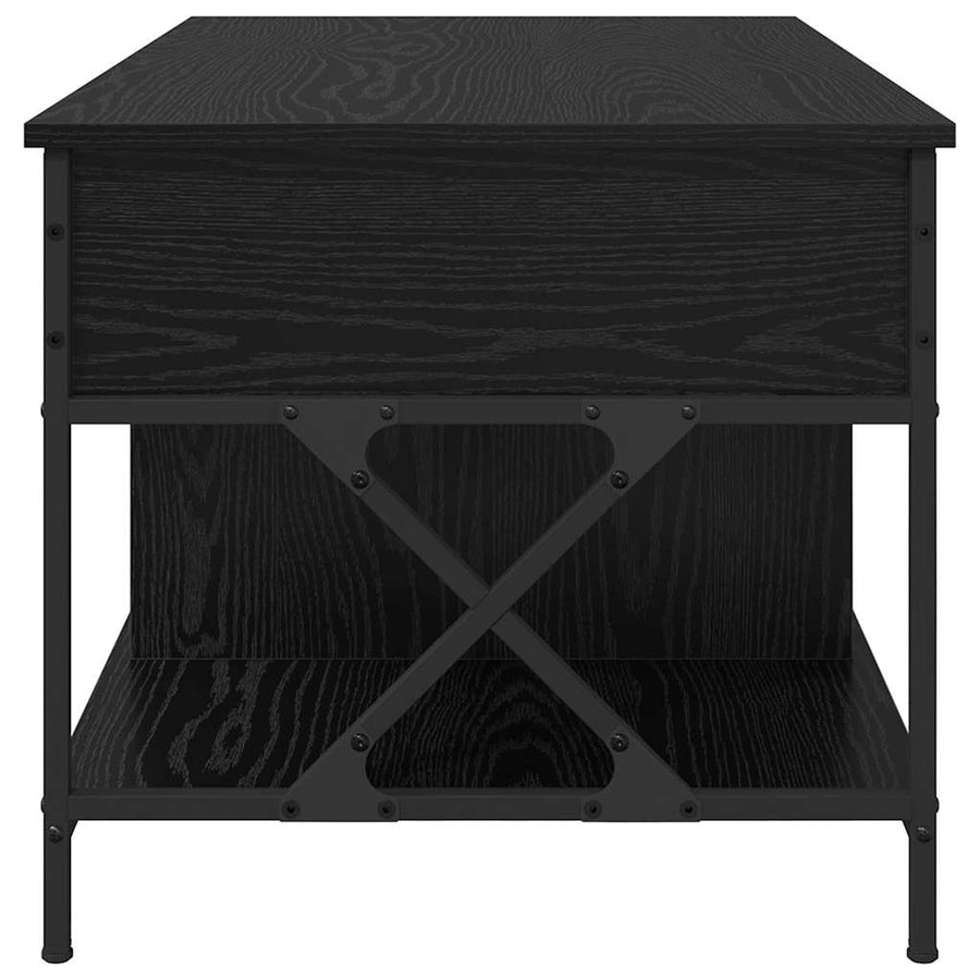 Salontafel Zwart eiken 100 x 55 x 50 cm Bewerkt hout