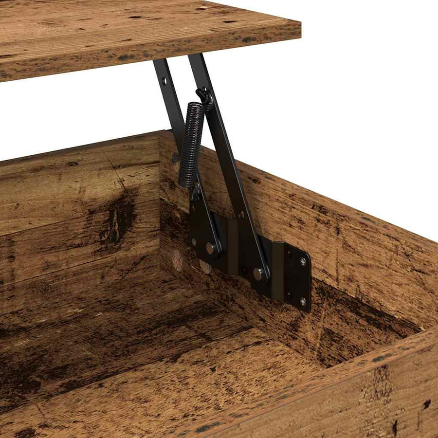Salontafel Oud Hout 70x50x50cm Bewerkt hout