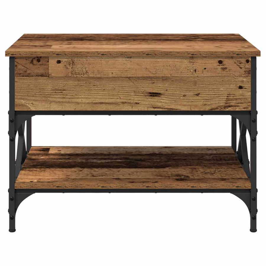 Salontafel Oud Hout 70x50x50cm Bewerkt hout