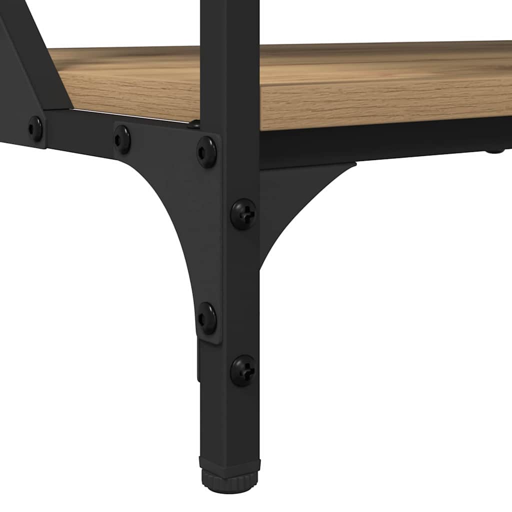 Salontafel Artisan Eiken 70x50x50cm Bewerkt hout