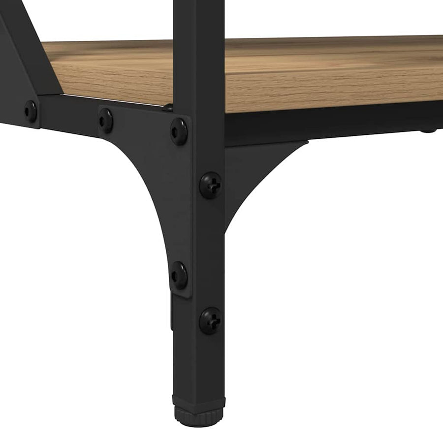 Salontafel Artisan Eiken 70x50x50cm Bewerkt hout