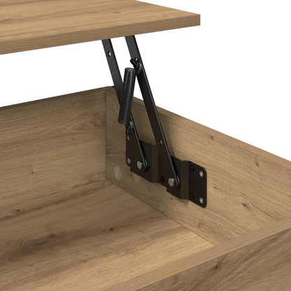 Salontafel Artisan Eiken 70x50x50cm Bewerkt hout