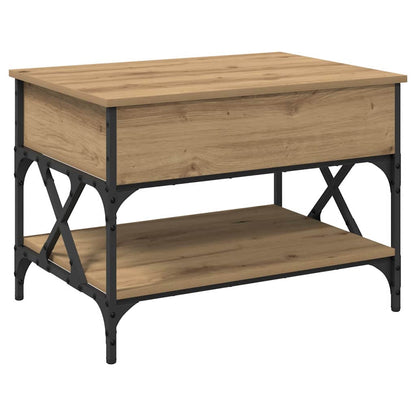 Salontafel Artisan Eiken 70x50x50cm Bewerkt hout