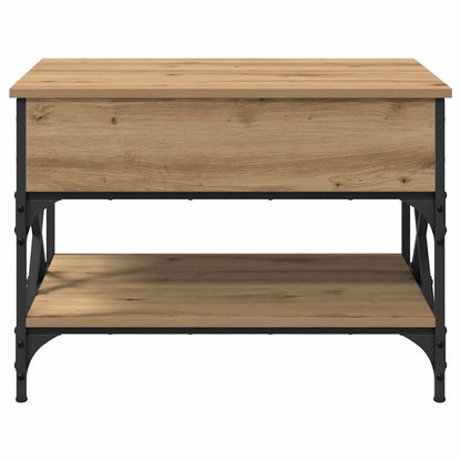 Salontafel Artisan Eiken 70x50x50cm Bewerkt hout