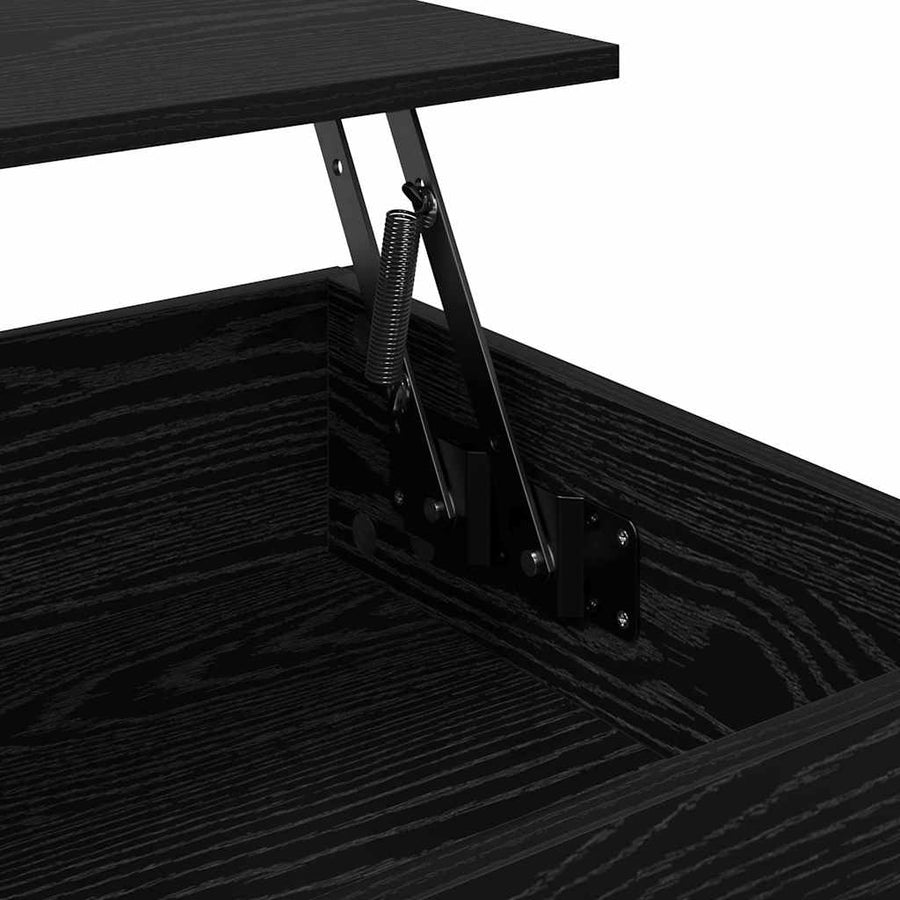 Salontafel Zwart Eiken 70x50x50cm Bewerkt hout