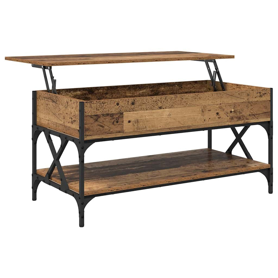Salontafel Oud Hout 100 x 50 x 50 cm Bewerkt hout