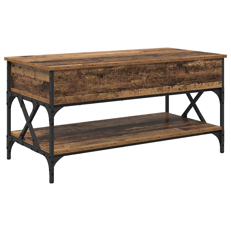 Salontafel Oud Hout 100 x 50 x 50 cm Bewerkt hout