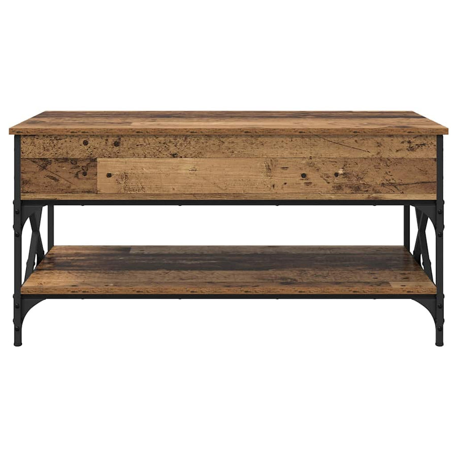 Salontafel Oud Hout 100 x 50 x 50 cm Bewerkt hout