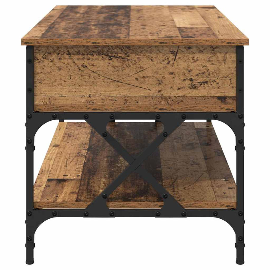 Salontafel Oud Hout 100 x 50 x 50 cm Bewerkt hout