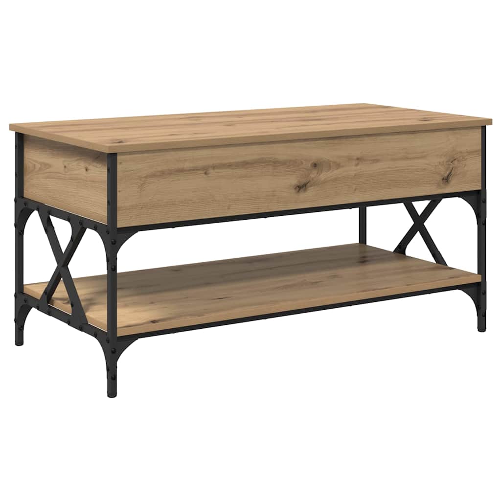 Salontafel Artisan Eiken 100 x 50 x 50 cm Bewerkt hout
