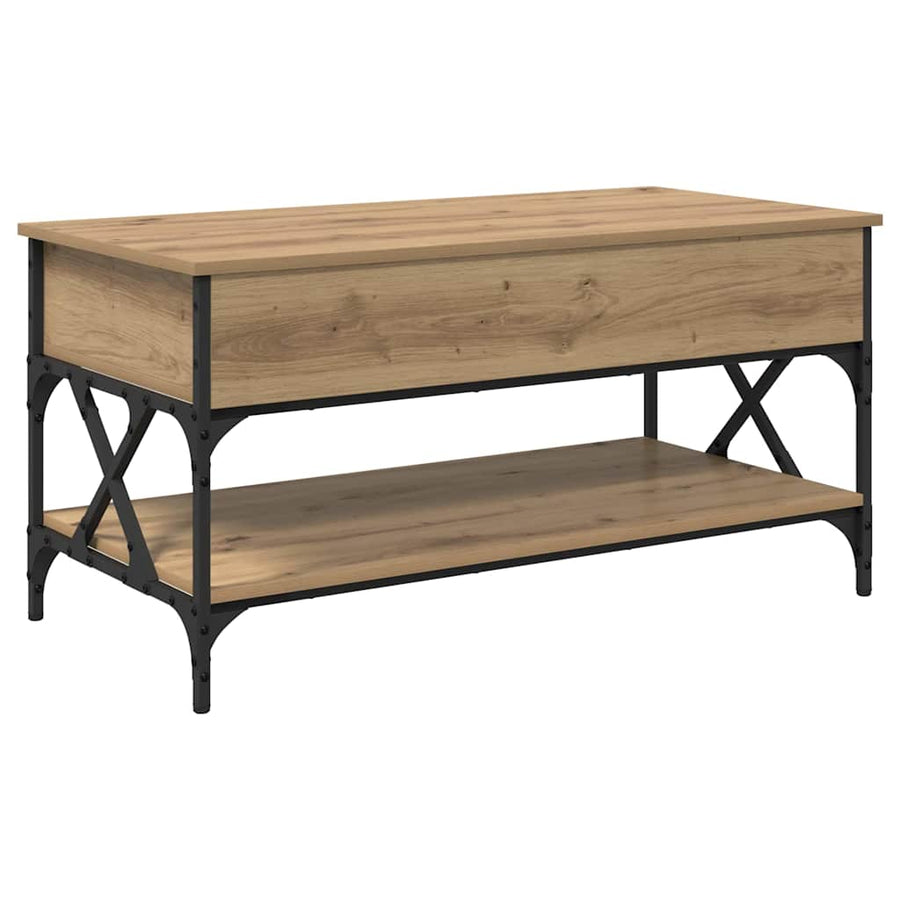 Salontafel Artisan Eiken 100 x 50 x 50 cm Bewerkt hout