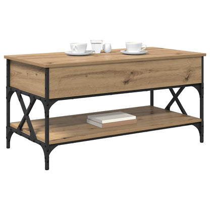 Salontafel Artisan Eiken 100 x 50 x 50 cm Bewerkt hout