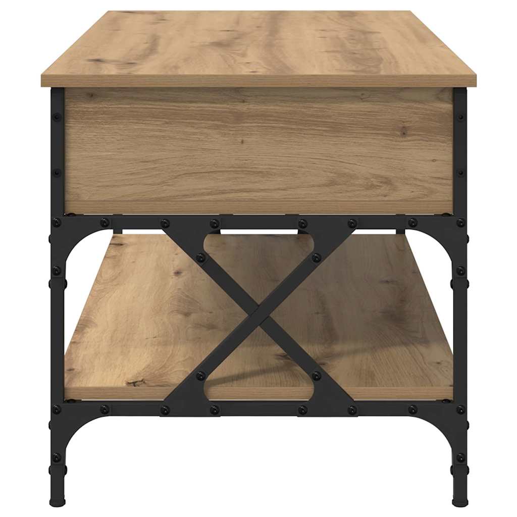 Salontafel Artisan Eiken 100 x 50 x 50 cm Bewerkt hout