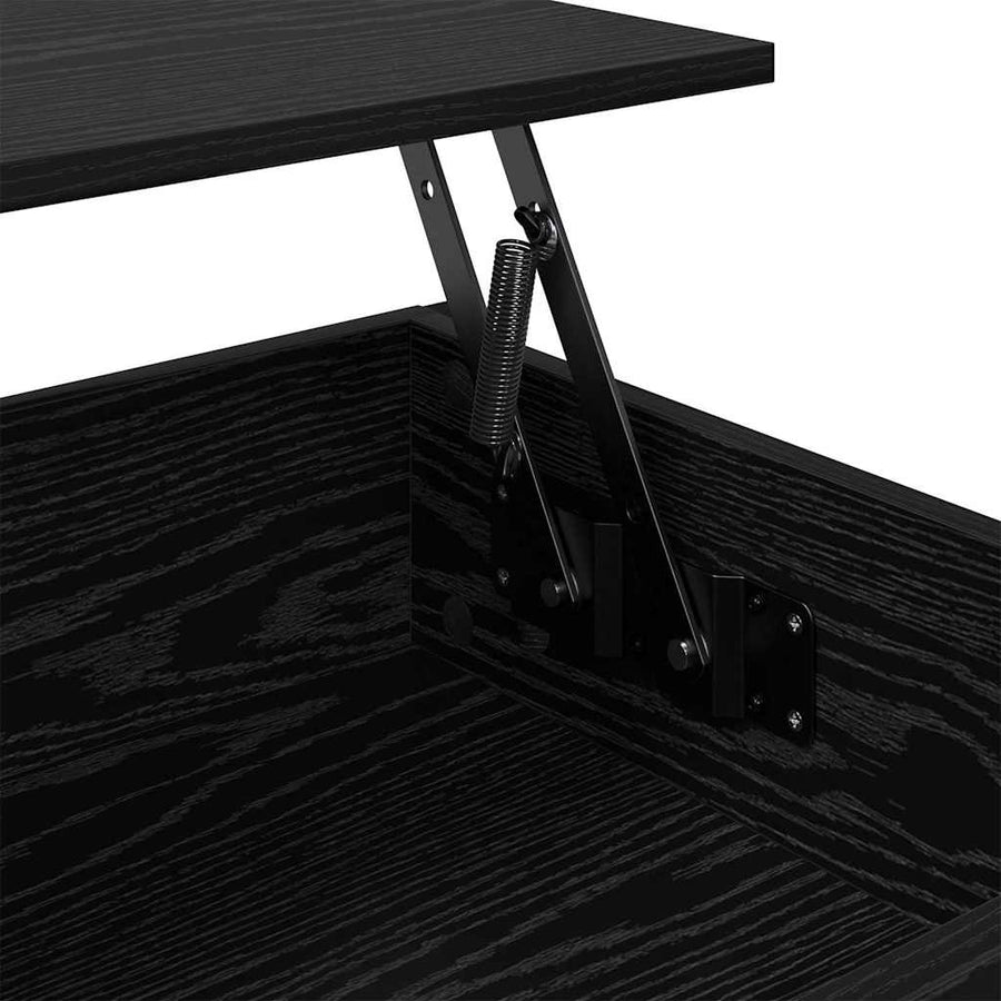 Salontafel Zwart Eiken 100 x 50 x 50 cm Bewerkt hout