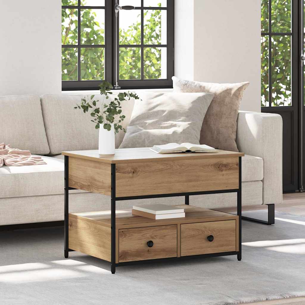 Salontafel Artisan Eiken 70 x 50 x 54,5 cm Bewerkt hout