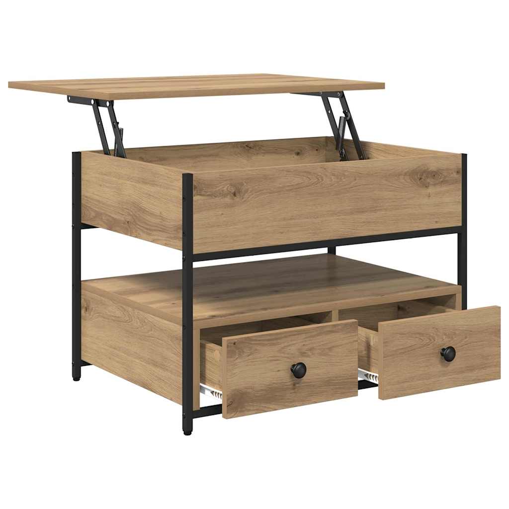 Salontafel Artisan Eiken 70 x 50 x 54,5 cm Bewerkt hout