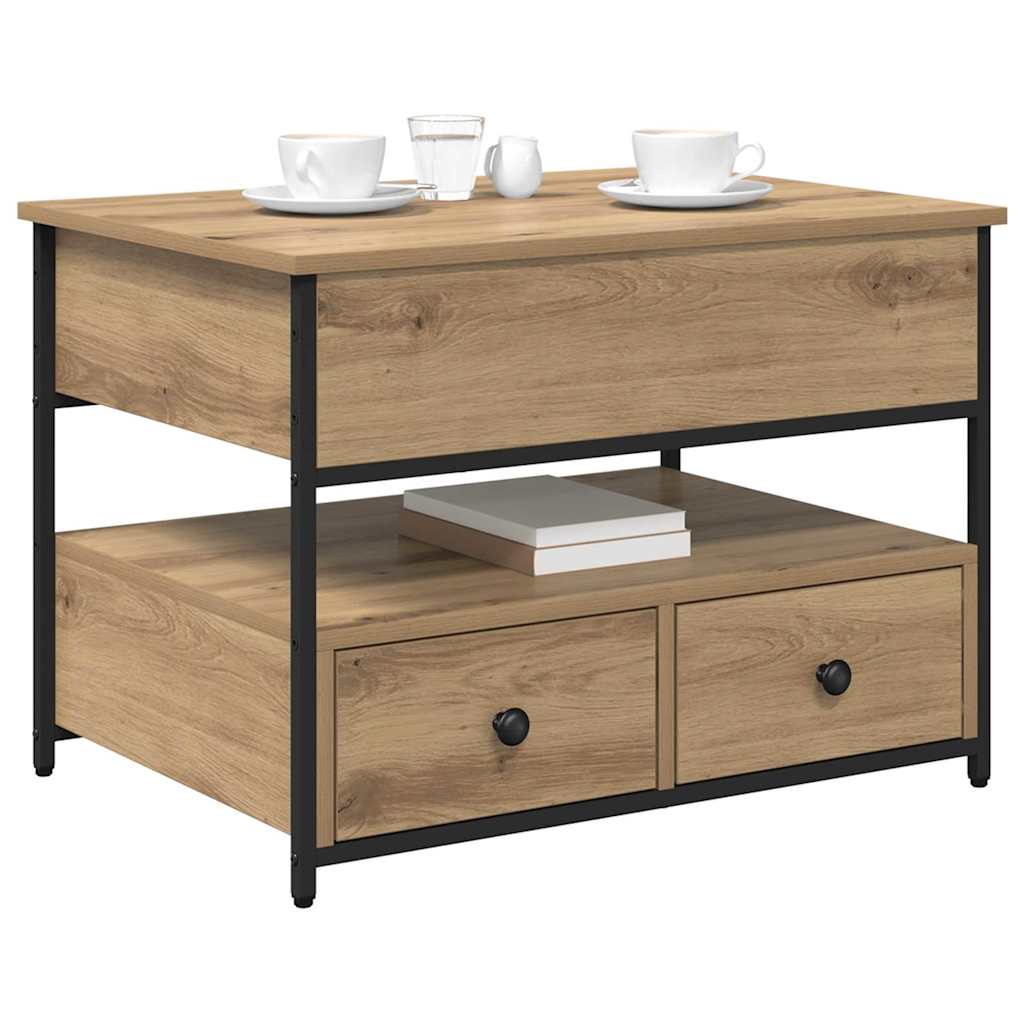 Salontafel Artisan Eiken 70 x 50 x 54,5 cm Bewerkt hout