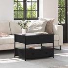 Coffee table with drawer Black Oak 70 x 50 x 54.5 cm Engineered wood