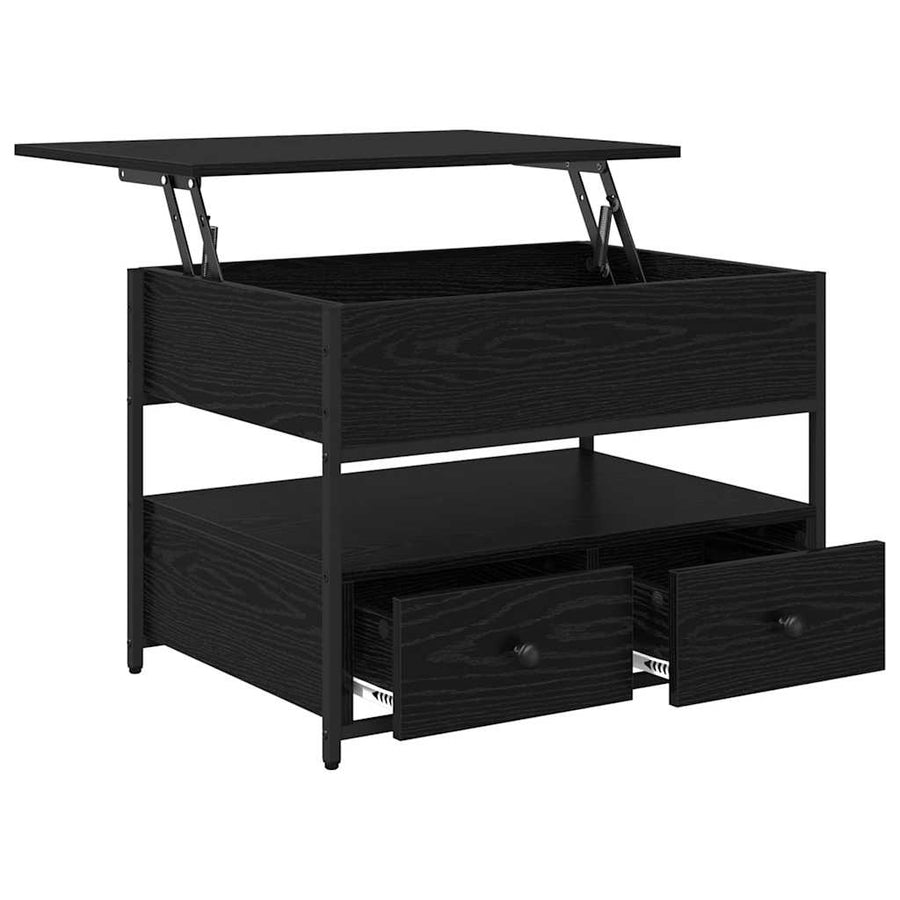 Koffietafel met lade Zwart eiken 70x50x50cm Geengineerd hout