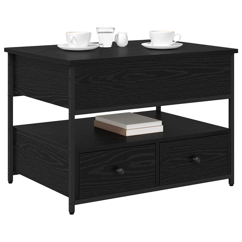 Koffietafel met lade Zwart eiken 70x50x50cm Geengineerd hout