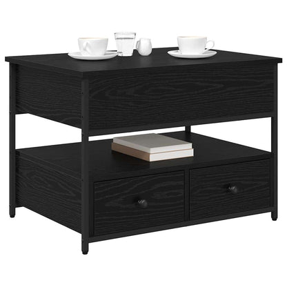 Koffietafel met lade Zwart eiken 70x50x50cm Geengineerd hout