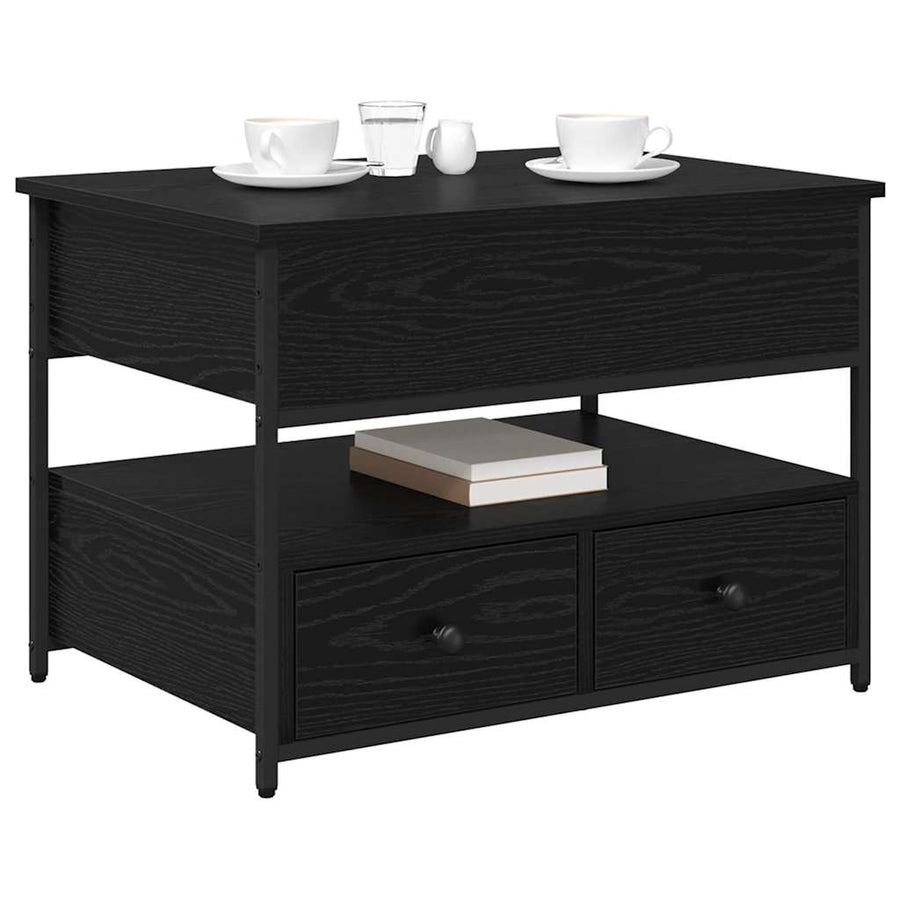 Koffietafel met lade Zwart eiken 70x50x50cm Geengineerd hout