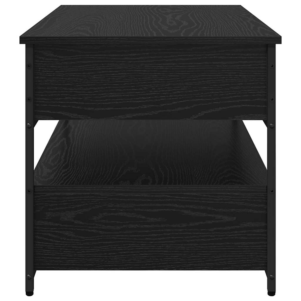 Salontafel met lade Zwart Eiken 85 x 50 x 50 cm Bewerkt hout