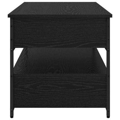 Salontafel met lade Zwart Eiken 85 x 50 x 50 cm Bewerkt hout