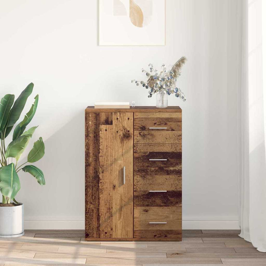 Dressoir met lade Oud Hout 59 x 39 x 80 cm Bewerkt hout