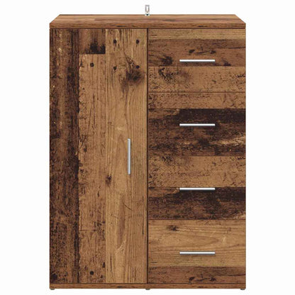 Dressoir met lade Oud Hout 59 x 39 x 80 cm Bewerkt hout