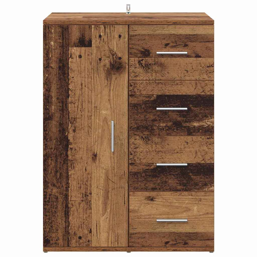 Dressoir met lade Oud Hout 59 x 39 x 80 cm Bewerkt hout