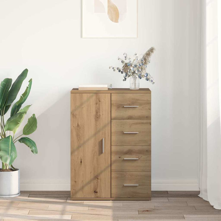 Dressoir met lade Artisan Eiken 59 x 39 x 80 cm Bewerkt hout