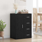 Dressoir zwart eiken 59x39x80 cm