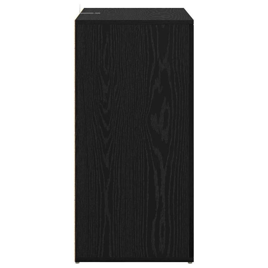 Dressoir met lade Zwart Eiken 59 x 39 x 80 cm Bewerkt hout